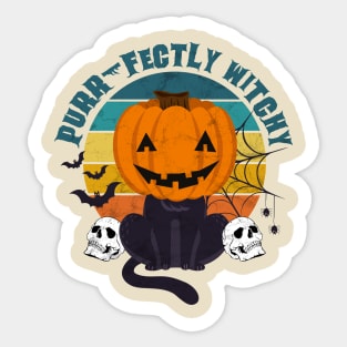 Purr-fectly Witchy Sticker